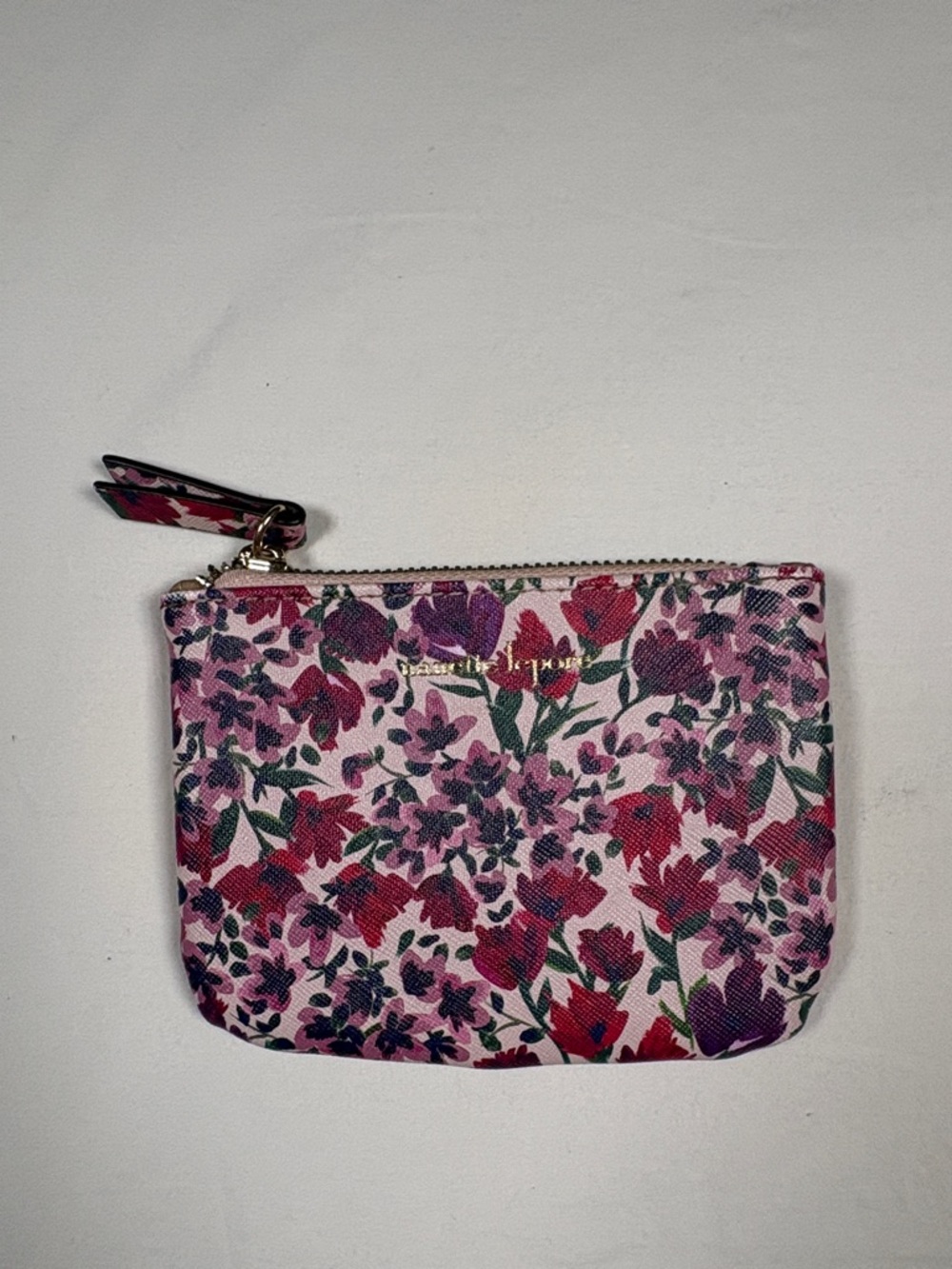 Nanette Lepore Pink Floral Zip Wristlet